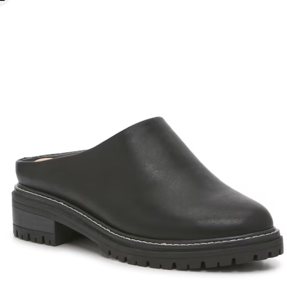 Kelly & Katie Shoes - New Kelly and Katie Maya Black Faux Leather Low Heel Slide Mules Women’s 7M